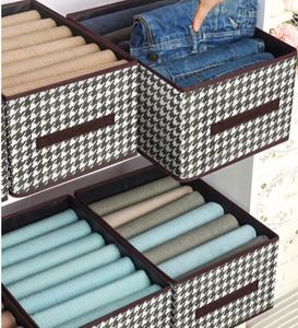 <b>Collapsible</b> Closet Organizer Container Fabric Organizer Box with Handles Decorative <b>Storage</b> <b>Boxes</b> for Organizing Clothes - Product Image 4