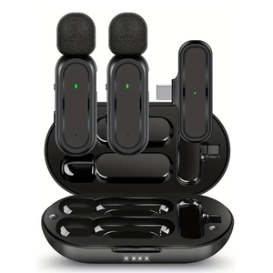 Mini <strong>Wireless</strong> Phone Micro <strong>Wireless</strong> Tie Mic Interview Video Recording Lapel Professional Lavalier Dual <strong>Wireless</strong> <strong>Microphone</strong> - Product Image 3