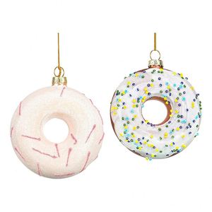 Adorno Navideño Colgante de Cristal con Forma de Donut, con Impresión UV, para Decoración Navideña, en Oferta - Product Image 4