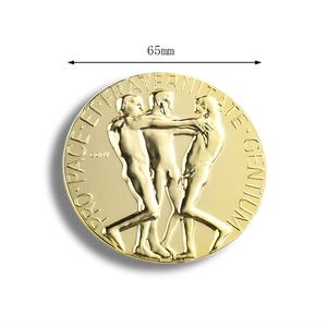 Monedas Coleccionables Personalizadas de Metal Dorado Redondo con Caracteres en Relieve y Logotipo en Plata - Product Image 6