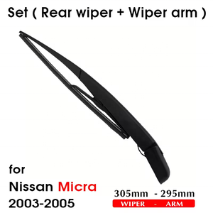 Accessori Auto, Spazzola Tergicristallo Posteriore 305mm + Braccio 295mm per <span class=keywords><strong>Nissan</strong></span> <span class=keywords><strong>Micra</strong></span> 2003-2005 - Product Image 6