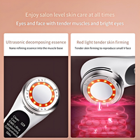Masseur facial ultrasonique 300 kHz, vibration de la peau, réparation, lissage, soin, refroidissement, chauffage, soin des pores en profondeur, appareil tonifiant 470 nm
