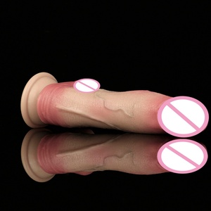 OS-ADL5002 Real Muscle Veins Emerge Super Realistic Liquid Platinum Silicone Double Layer <b>Dildo</b> - Product Image 3