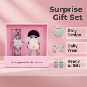 Coffret <span class=keywords><strong>cadeau</strong></span> 3-en-1 <span class=keywords><strong>pour</strong></span> femme Lunaire : montre, bracelet et porte-clés ours, boîte <span class=keywords><strong>cadeau</strong></span> rose de luxe <span class=keywords><strong>pour</strong></span> elle, <span class=keywords><strong>cadeau</strong></span> d'anniversaire/Saint-Valentin - Product Image 6