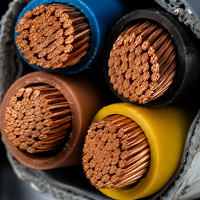 Cable de Alimentación Multifilar con Aislamiento de PVC, 2, 3, 4, 5, 7, 10, 12, 16, 19, 24 Núcleos, 1.5, 2.5, 4, 6, 10, 16, 25, 35, 50 mm, Conductor de Cobre, Cable Eléctrico