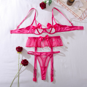 Lencería Erótica, Lencería Sensual Rosa, Ropa Interior Sexy de Malla, Lencería Sexy de Peluche, Conjunto de Tanga Sexy Transparente, Traje Sexy XXX 18 - Product Image 5