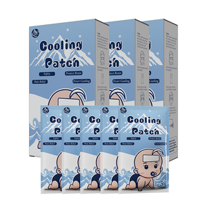 KB Factory Outlet Fever <b>Cooling</b> Gel Patch <b>Pads</b> Elastic Stickiness Blue Hydrogel Antipyretic Paste for Child Forehead Use CE - Product Image 4