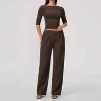 Nouvel ensemble de vêtements de sport pour femmes, décontracté, pour la course à pied, la gym, le fitness, le yoga, séchage rapide, vêtements de sport