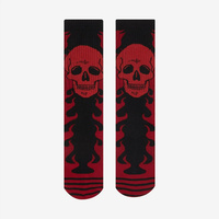 Rétro Gothique Foncé Crâne Squelette Poupée Équipage Chaussettes Élastique Unisexe Coton Femmes Hommes Drôle Bas Nouveauté Harajuku Chic Boho Chaussettes