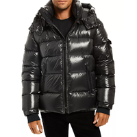 Veste d'hiver rembourrée en duvet imperméable, légère et surdimensionnée, avec design et logo personnalisés en impression puff, pour homme.