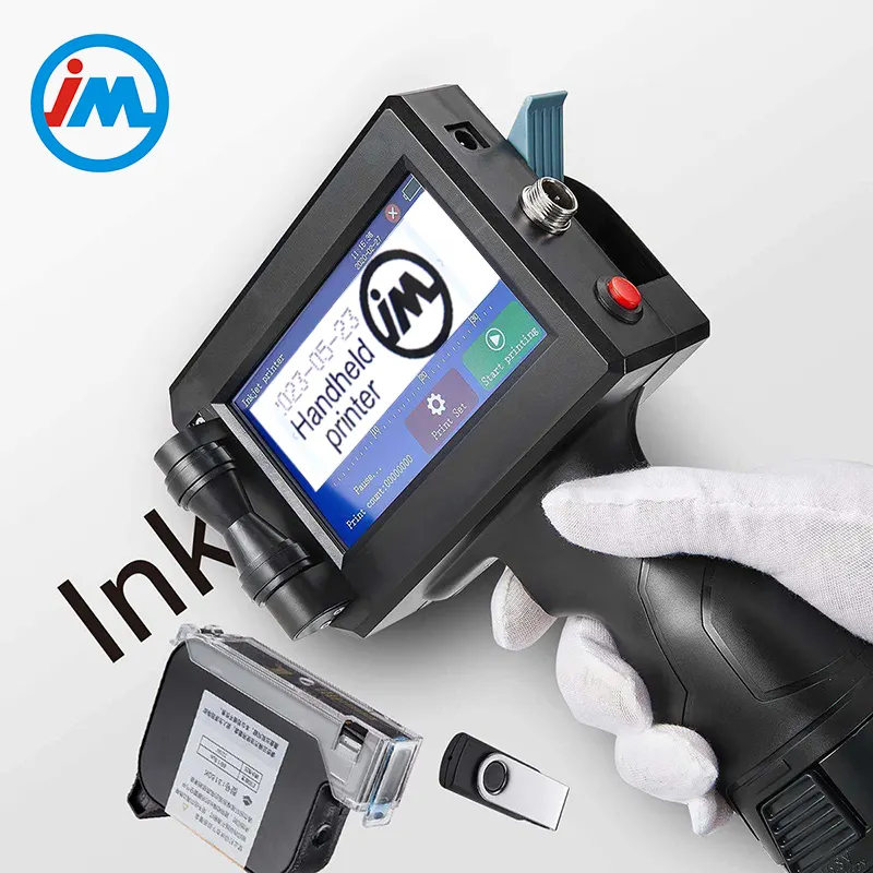 Handjet Printer Inkjet Printen Handheld Jet Printer Vastgehouden Inkt Vervaldatum Codeermachine