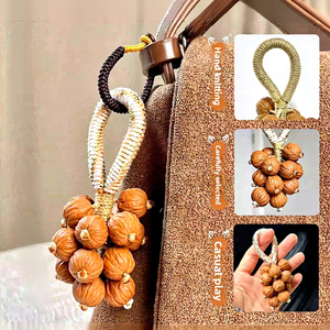 Colección de Muñecas Artesanales de Nuez con Cabeza de Mono Clásica y Racimo de Uvas, con Cuentas Pequeñas Hechas a Mano, Estilo Hombre Rico, con Espalda de Tiburón, para Juego y Bolsos - Product Image 2
