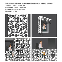 Panneaux de clôture en aluminium découpés au laser, perforés pour balustrades de balcon, rampes d'escalier, auvents et décoration de bâtiments