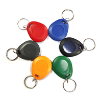 Porte-clés RFID personnalisé AB009 TK4100 EM4200 T5577 programmable et réinscriptible UID 125Khz 13.56Mhz ABS NFC avec porte-clés