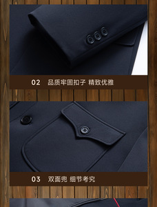 Mao Suit <strong>Men</strong> Navy Jackets Traditional Chinese <strong>Tunic</strong> Tops New Year Spring Festival Zhong Shan Multiple Pockets Coat Gifts for Dad - Product Image 5