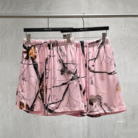 Shorts de sport décontractés pour hommes, séchage rapide, imprimé feuille par transfert thermique, coupe ample, camouflage rose, pour l'été