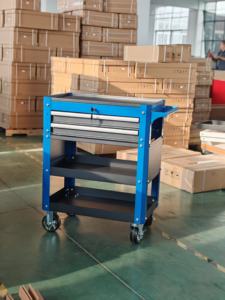 धातु 2 दराज रोलिंग टूल गाड़ी औद्योगिक सेवा वर्कबेंच के साथ भंडारण गैरेज उपकरण ट्रॉली के साथ - Product Image 2