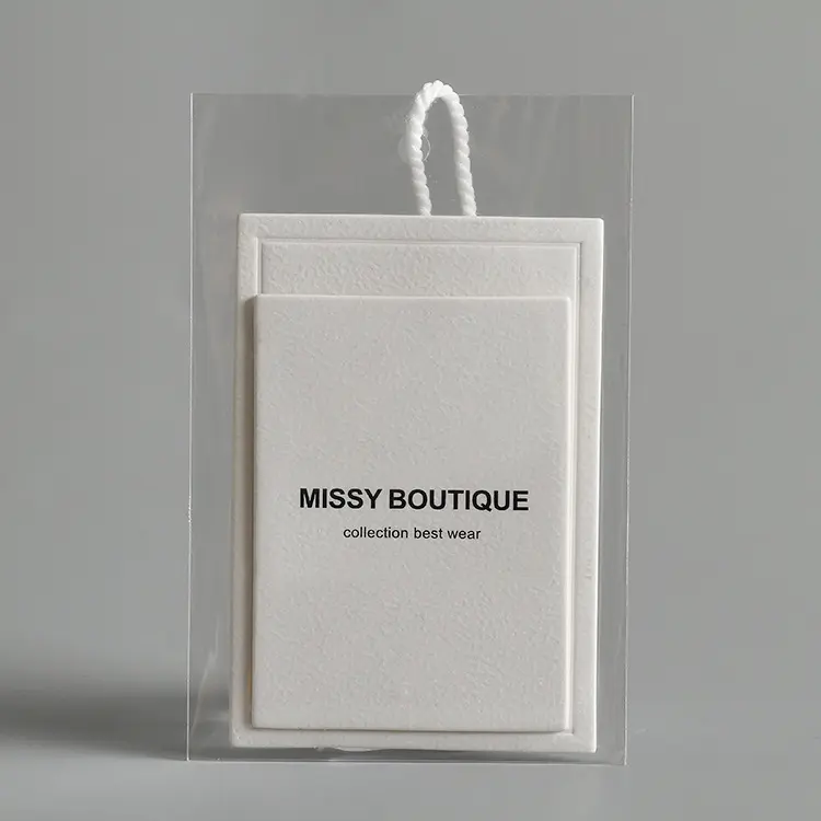 Cartellino personalizzato del produttore con spilla da balia per cartellini per orologi biodegradabili con logo personalizzato per abbigliamento