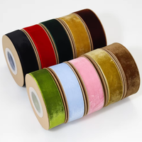 Ruban en velours simple face en nylon imprimé sur mesure de haute qualité, 50 yards/rouleau, largeur 3-50 mm, avec logo personnalisé pour l'emballage cadeau