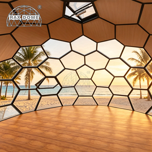 Dôme en verre géodésique hexagonal RAXDOME 7M pour glamping en <span class=keywords><strong>bord</strong></span> <span class=keywords><strong>de</strong></span> <span class=keywords><strong>mer</strong></span>, 100% étanche - Product Image 5