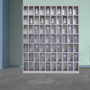 Xinlongfei Stainless Steel Water Cup Storage Cabinet 60 70 Compartment Office Factory Custom Made With <b>Locks</b> - Product Image 2