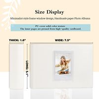 STAND WIDE 2x3 Album Photo avec Espace d'Écriture pour Instax Mini Caméra 64 Poches Couverture en Cuir Album Photo