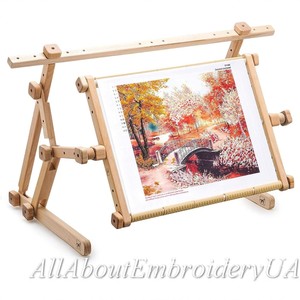 Cross Stitch Embroidery <b>Frame</b> Beech Wood Rectangular Home Craft Durable - Product Image 2