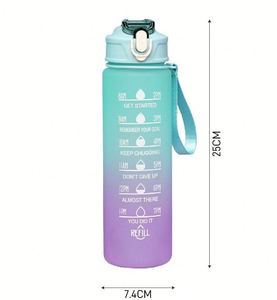 Botellas de agua motivacionales de 32 oz con pajita y marcador de tiempo para beber, Tritan sin BPA - Product Image 4