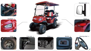 Voiturette <span class=keywords><strong>de</strong></span> golf électrique SHUIMAN JINSHAN 12 places, batterie au lithium, haute capacité <span class=keywords><strong>de</strong></span> montée, autonomie <span class=keywords><strong>de</strong></span> 80-100 km, pour utilisation en club, resort ou sur parcours <span class=keywords><strong>de</strong></span> golf - Product Image 3