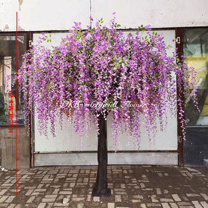 High Quality Indoor Artificial Wisteria Blossom Tree Home Wedding Party Christmas Graduation Decoration Silk Wisteria Tree - Product Image 3