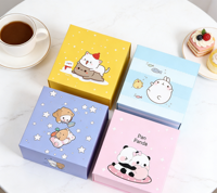 Boîte cadeau en carton à motifs de dessins animés, gaufrage, fermeture magnétique, doublure en éponge, personnalisable, emballage haut de gamme recyclable, ISO9001