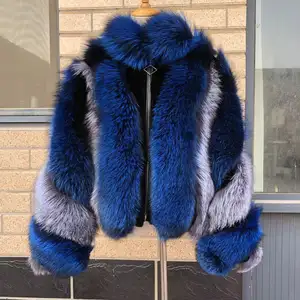 2022 Winter Wear Fashion Women Fox Fur Coat Real Fox Fur Luxury Jacket Natural Finland Fox Fur Plus Size Coat