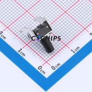 TS013-CBW0EH10.0 Tactile Switch Through hole-4P,7.5x7mm Switch Single Pole Single Throw Round Button 1.8N Right Angle Insert - Product Image 2