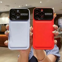 Étui de téléphone portable en cuir TPU couleur originale avec grande protection d'objectif pour iPhone 11 12 13 14 15 16 17 18 Pro Max