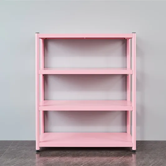 Pink 4 layers metal shelves for home