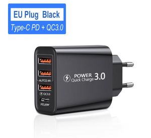 Chargeur PD 2022, 3 USB + PD Type-C, chargeur de téléphone portable QC3.0, chargeur de voyage multi-ports - Product Image 5