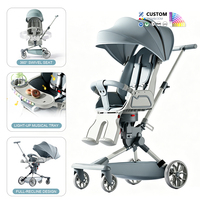 Poussette bébé pliable en un clic, auvent intégral, cadre en acier carbone, capacité de charge 20 kg, Loopingfun V9, OEM ODM, vente en gros, approvisionnement en vrac