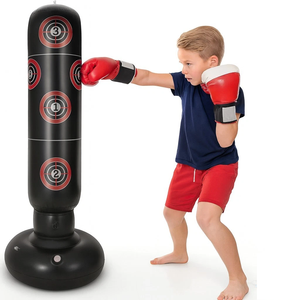 <span class=keywords><strong>Sac</strong></span> <span class=keywords><strong>de</strong></span> <span class=keywords><strong>frappe</strong></span> gonflable autoportant robuste pour le sport, en PVC, remplissable d'eau/sable, pour l'entraînement au kickboxing des enfants - Product Image 1