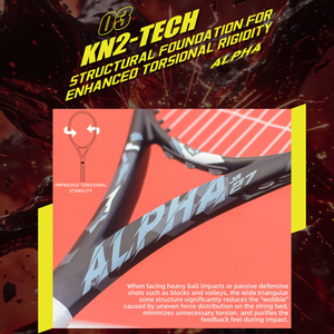 Raqueta de Tenis <span class=keywords><strong>ALPHA</strong></span> <span class=keywords><strong>Pro</strong></span> T700 de Carbono Ultraligera con Antivibración, Marco de Alta Estabilidad, Nuevo Diseño para Jugadores Avanzados - Product Image 4
