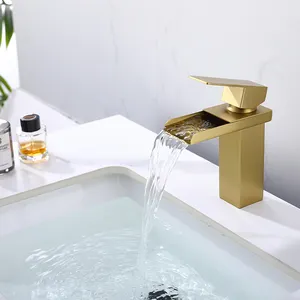 New Desig Sink Luxury Bathroom New Style Modern Taps 304 Stainless Steel Waterfall Faucets