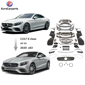 Body kit kualitas tinggi untuk Mercedes benz S coupe C217 2015-2021 upgrade ke S63 S65 coupe Bodykit dengan bumper grille