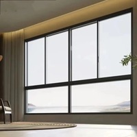 Nouvelle fenêtre coulissante moderne à six rails de la série ultra-étroite 128-30, insonorisée, isolée, ventilée, directement de l'usine