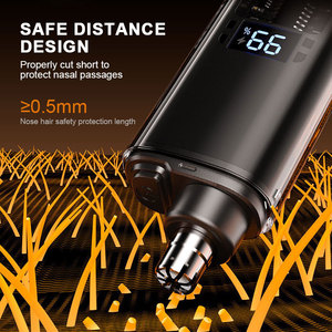 Recortador de vello nasal eléctrico recargable 2 en 1, pantalla Digital, afeitado multicinético, maquinilla de afeitar Unisex, <span class=keywords><strong>afeitadora</strong></span> nasal indolora lavable - Product Image 3