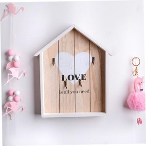 Logotipo personalizado de fábrica Correo doméstico y pared <span class=keywords><strong>Decorativo</strong></span> Blanco Entrada Llave Gancho Rústico Gabinete <span class=keywords><strong>para</strong></span> <span class=keywords><strong>llaves</strong></span> - Product Image 2