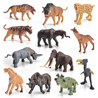 -Simulation des temps anciens ensemble modèle primitif animal préhistorique tigre à dents de sabre lourd pied bête rhinocéros parure