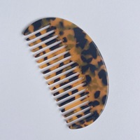 Peigne à cheveux demi-lune vintage en acétate style japonais et coréen CHUJIAN, motif écaille de tortue, brosse à cheveux de poche géométrique minimaliste, vente en gros