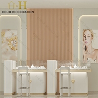 Comptoir de présentation de bijoux de luxe avec éclairage LED, vitrine en verre pour bijoux, meuble de présentation de bijoux
