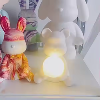 Artisanat en résine DIY 17CM : Lapin, Ours, Éléphant et Tirelire à effet liquide, décorations de Diwali pour la maison