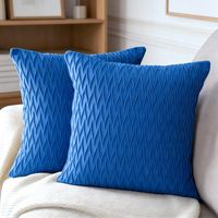 Housse de coussin carrée lavable pour la maison et l'hôtel avec surpiqûres