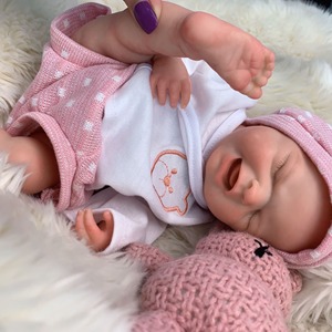Muñeca Bebé <span class=keywords><strong>Reborn</strong></span> <span class=keywords><strong>de</strong></span> Silicona Suave Realista <span class=keywords><strong>de</strong></span> 12 Pulgadas, 100% Realista, Cuerpo Completo <span class=keywords><strong>de</strong></span> Silicona, Muñeca Bebé <span class=keywords><strong>Reborn</strong></span> <span class=keywords><strong>de</strong></span> Silicona - Product Image 2